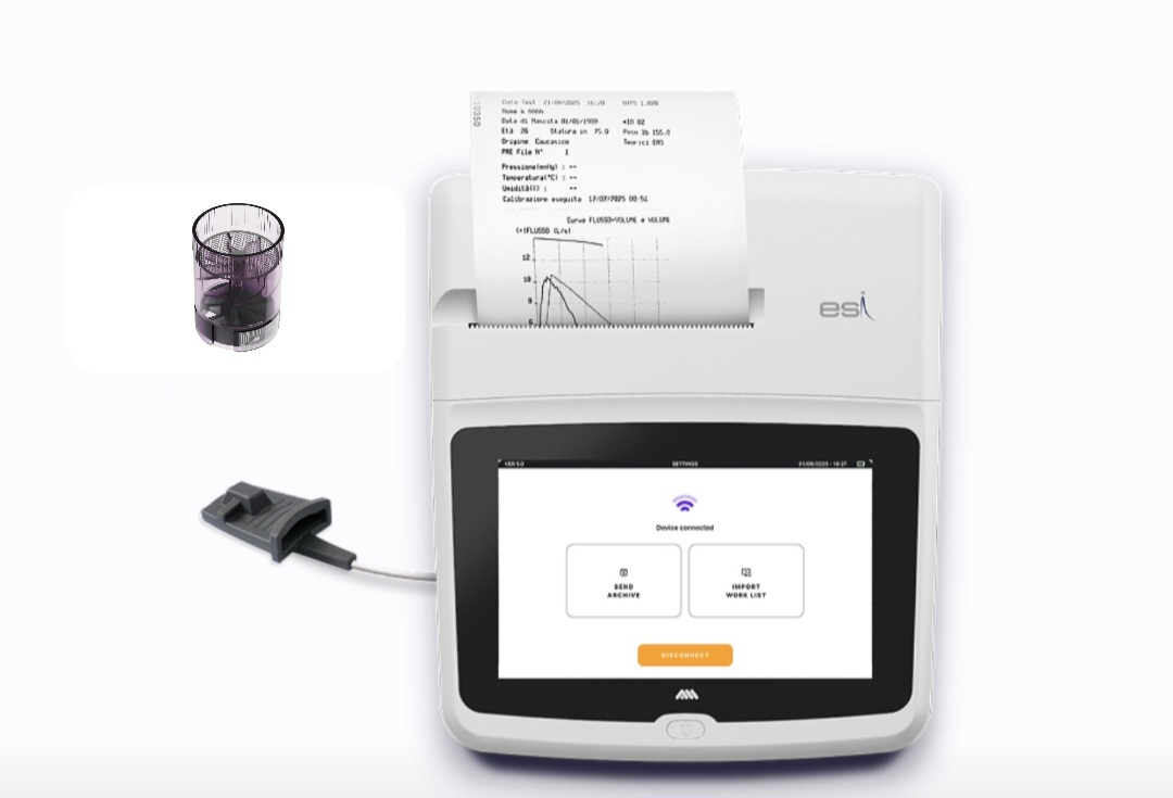MIR Σπιρόμετρο Spirolab Plus ESI με τουρμπίνα πολλαπλών χρήσεων και οξύμετρο 914036T